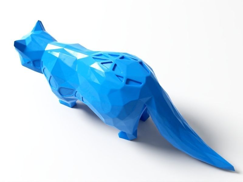 Polygon Raccoon 3D print model_3