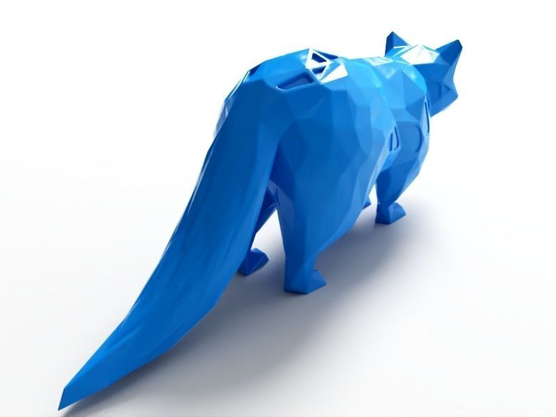 Polygon Raccoon 3D print model_4
