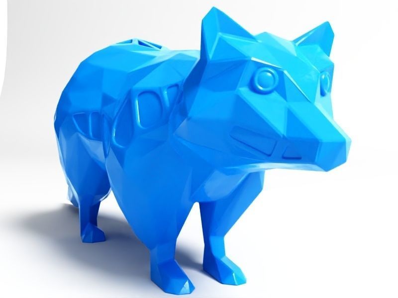 Polygon Raccoon 3D print model_7