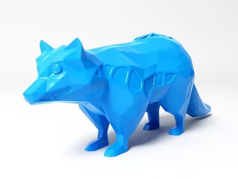 Polygon Raccoon 3D print model_0