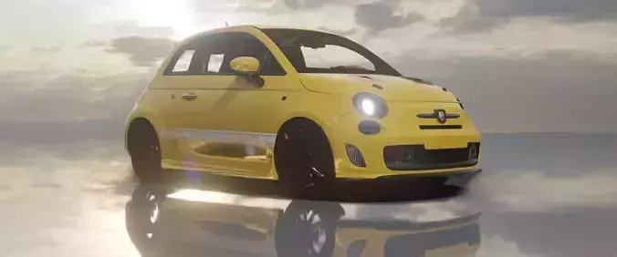 Fiat Abarth 500 - Rigged