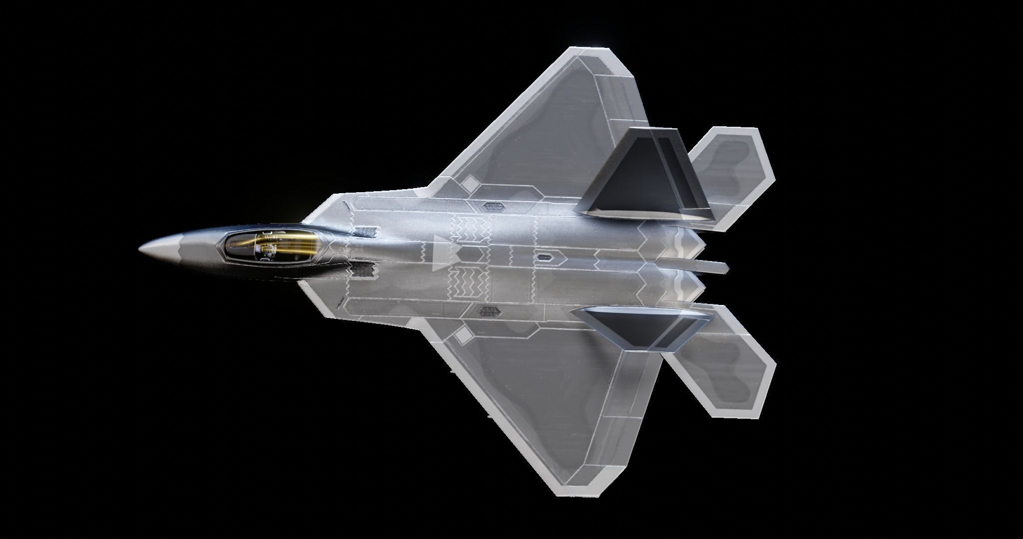 Blocky Raptor Model 3D model Lockheed Martin F-22 Raptor VR / AR / low-poly | CGTrader