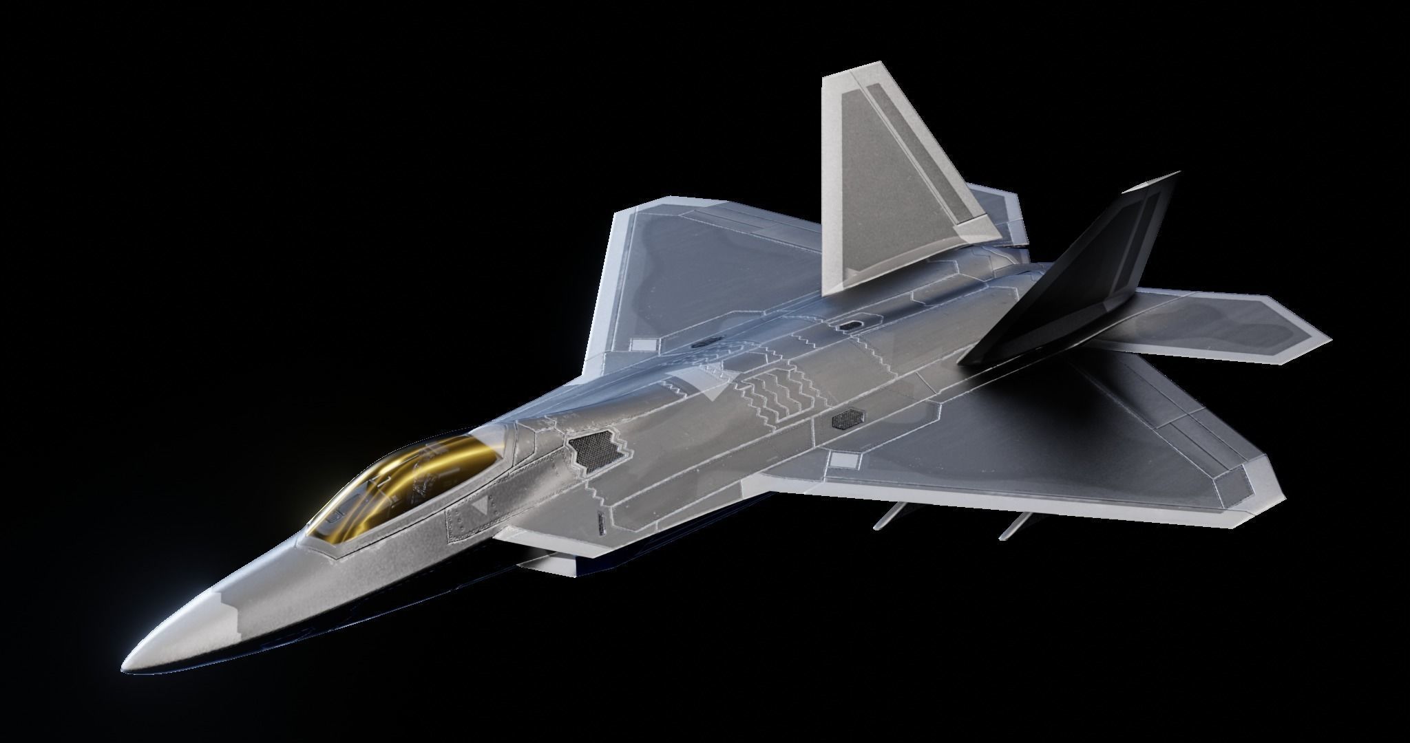 3D model Lockheed Martin F-22 Raptor VR / AR / low-poly | CGTrader