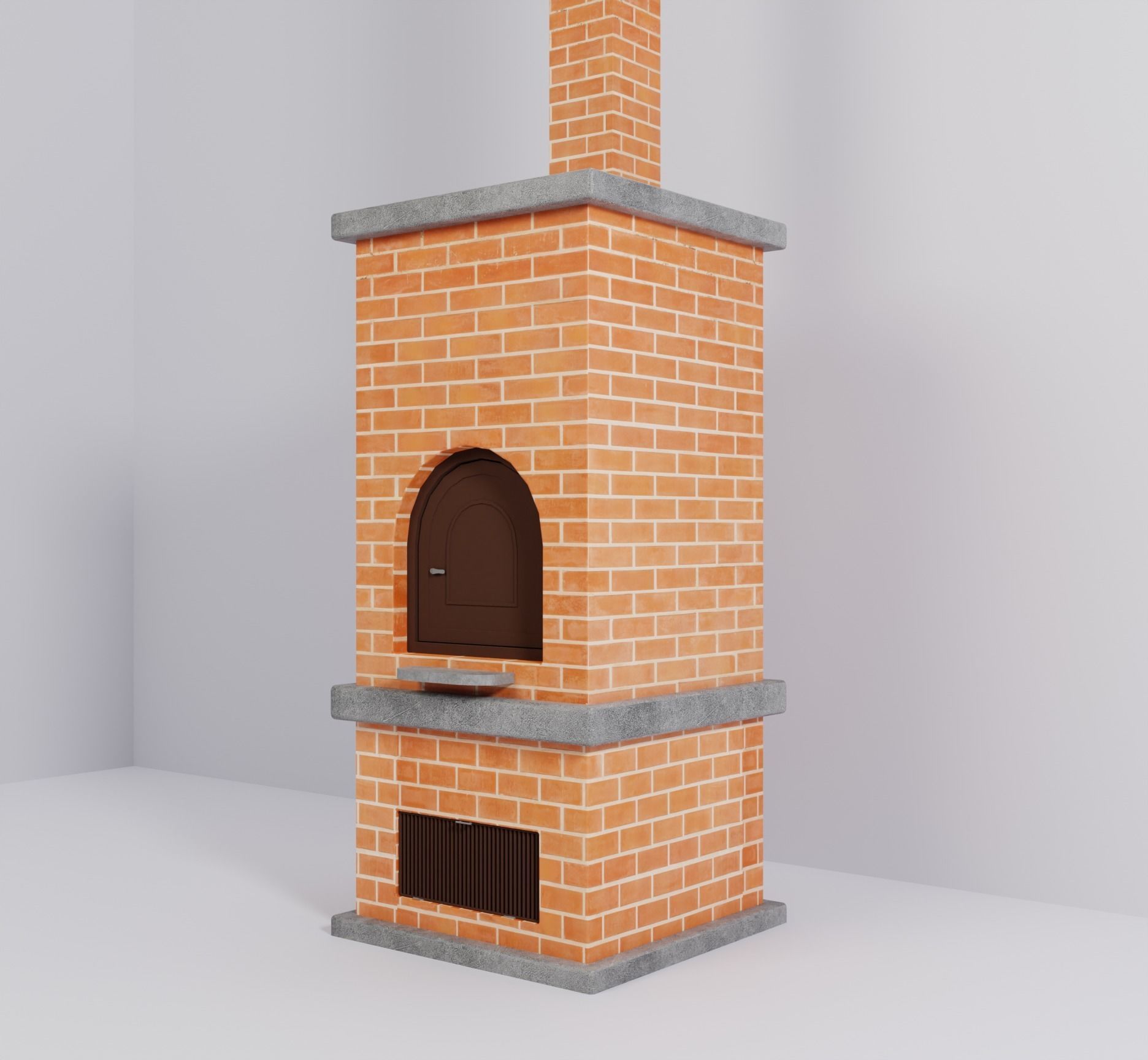 Stone oven 3D model_1