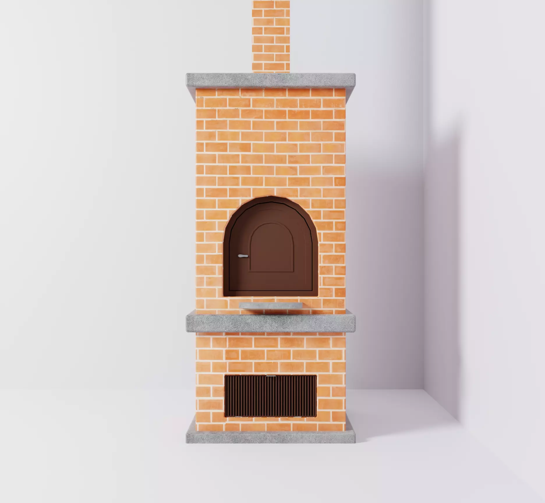 Stone oven 3D model_0