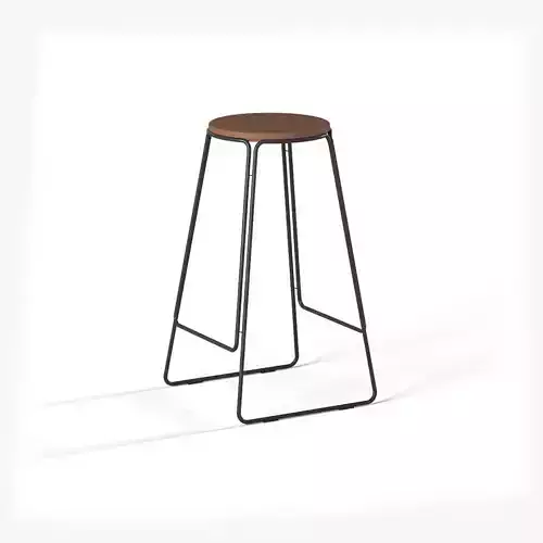 Smoked Cork Prop Stool 3D model