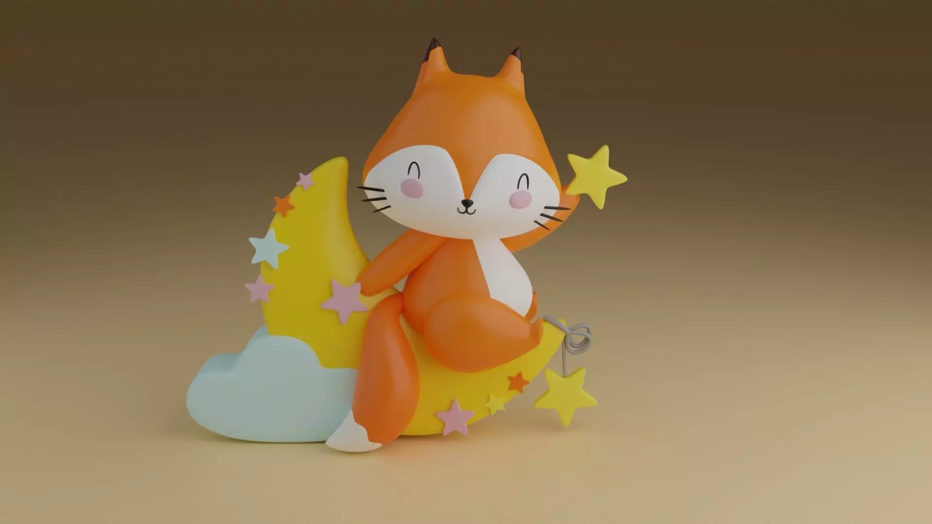 good night fox 3D print model_0