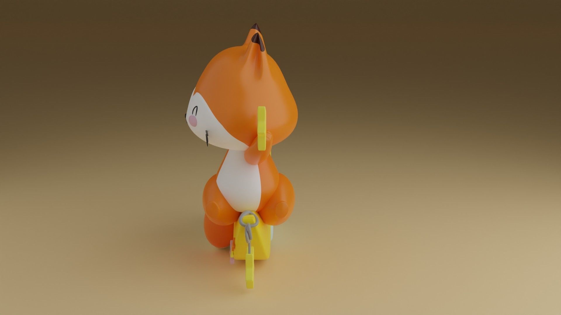 good night fox 3D print model_12