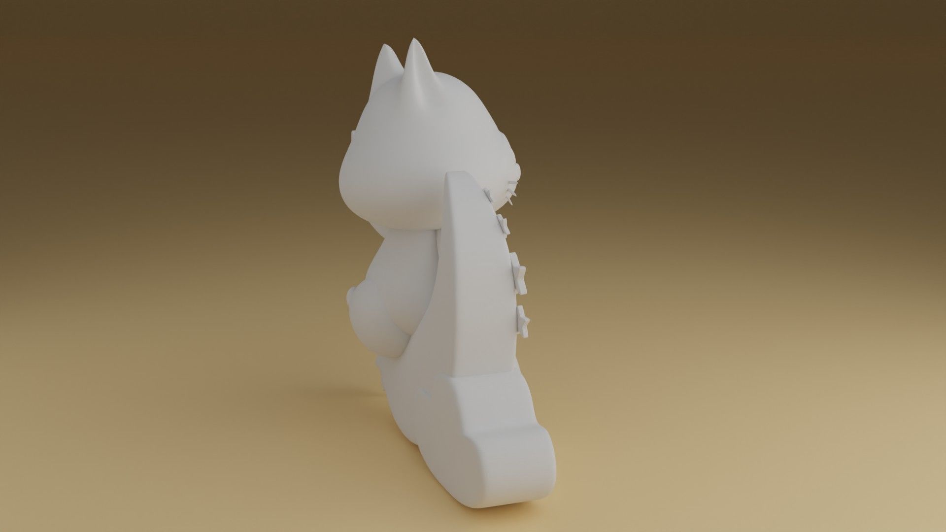 good night fox 3D print model_3