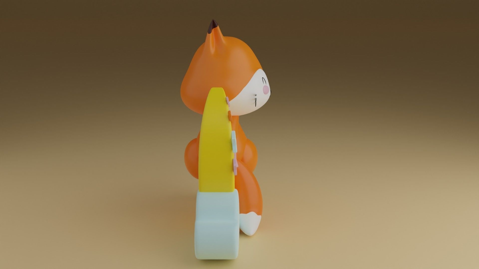 good night fox 3D print model_8