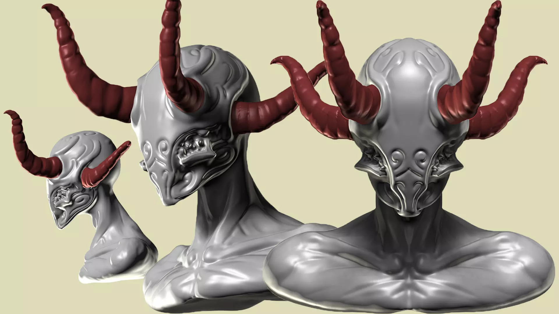 Alien demen model 3D print Free 3D print model