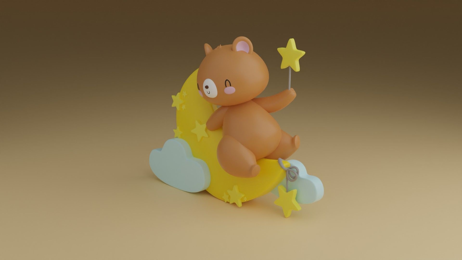 good night teddybear 3D print model_14