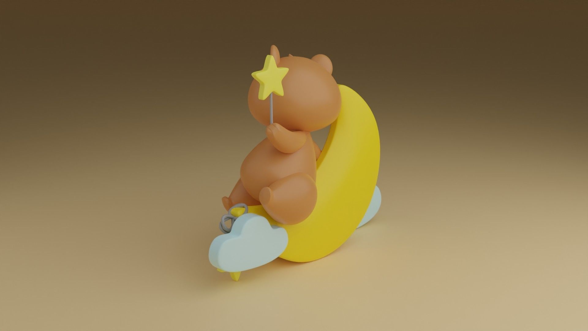 good night teddybear 3D print model_12