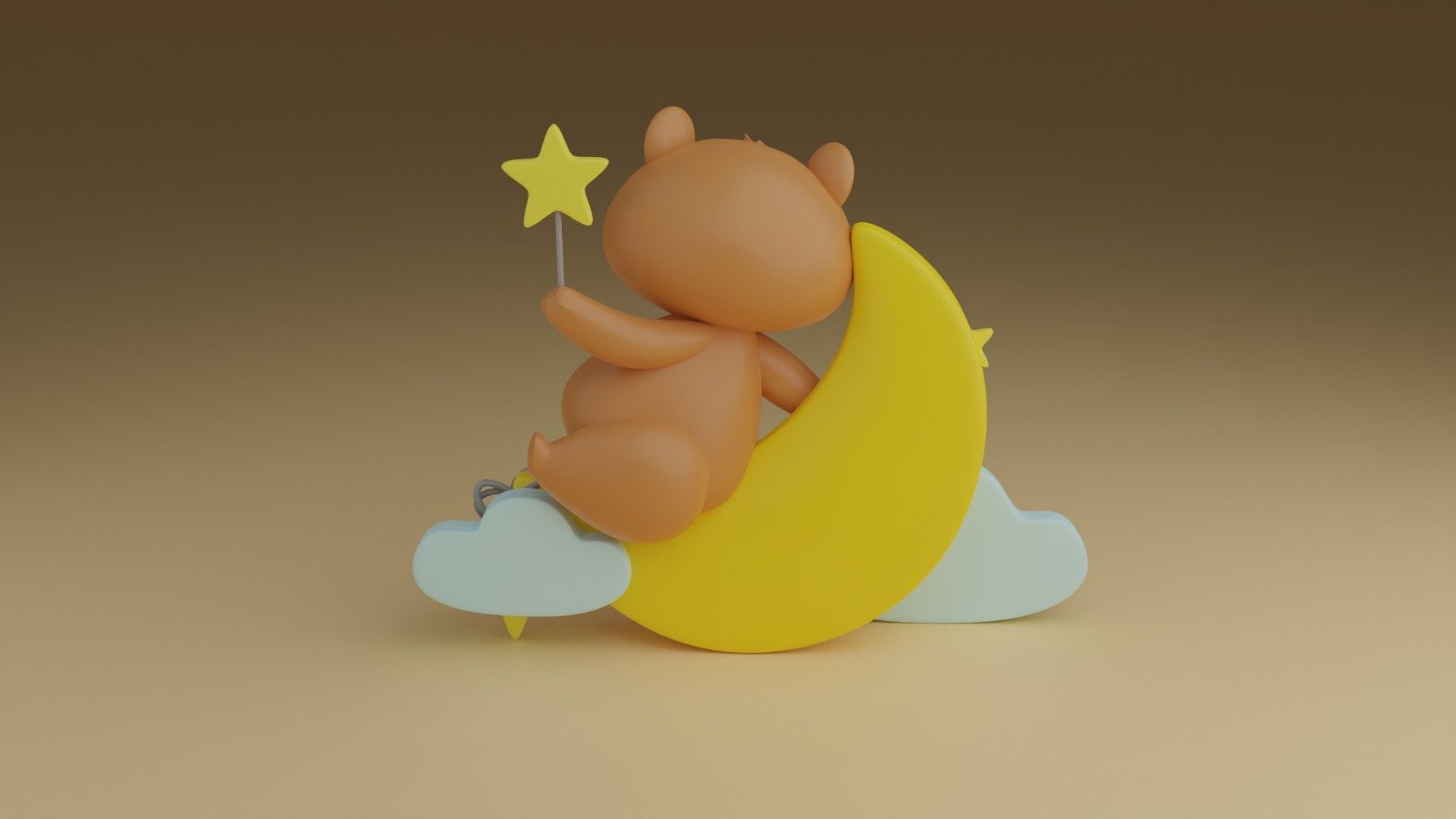 good night teddybear 3D print model_11