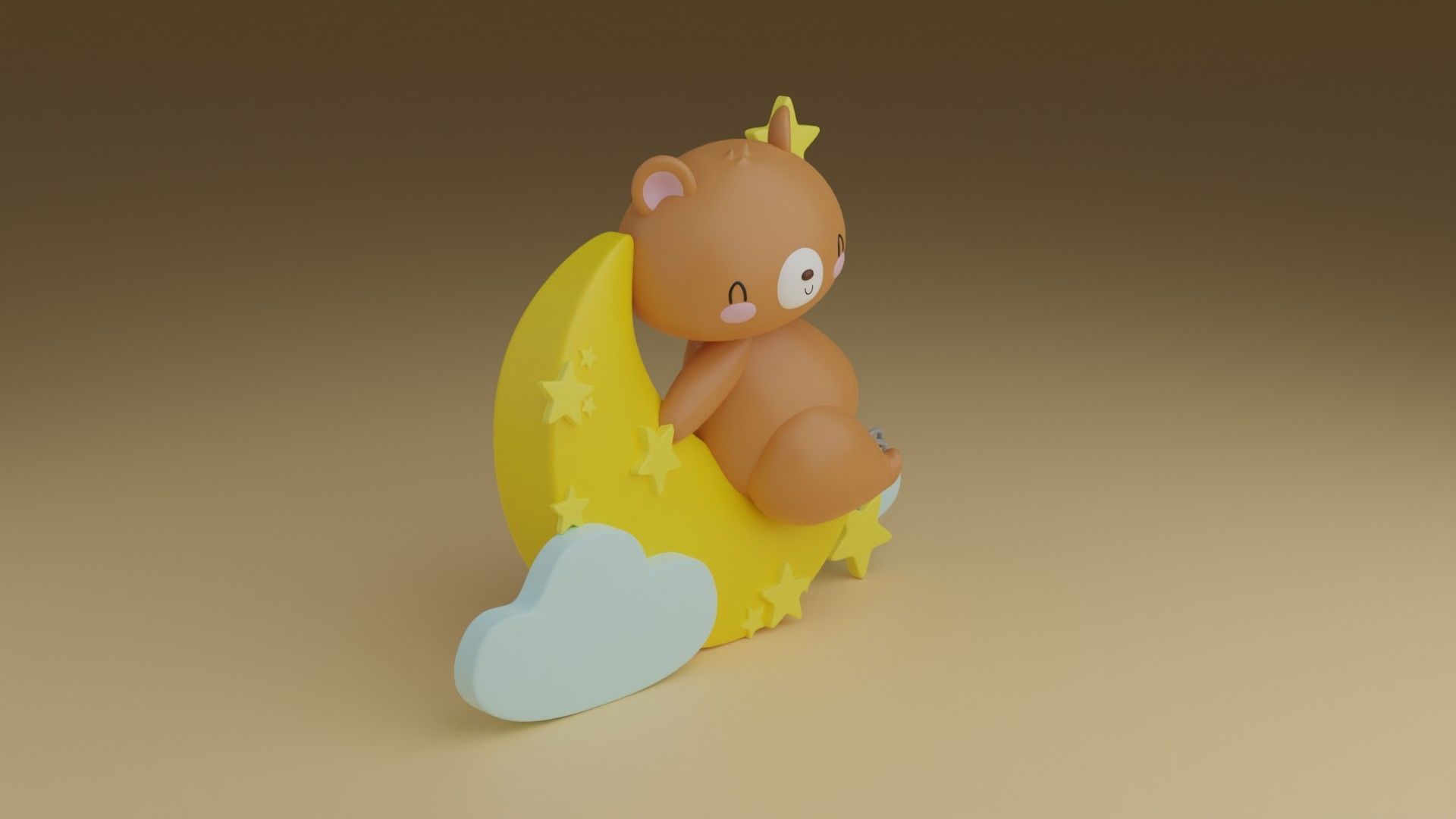 good night teddybear 3D print model_8