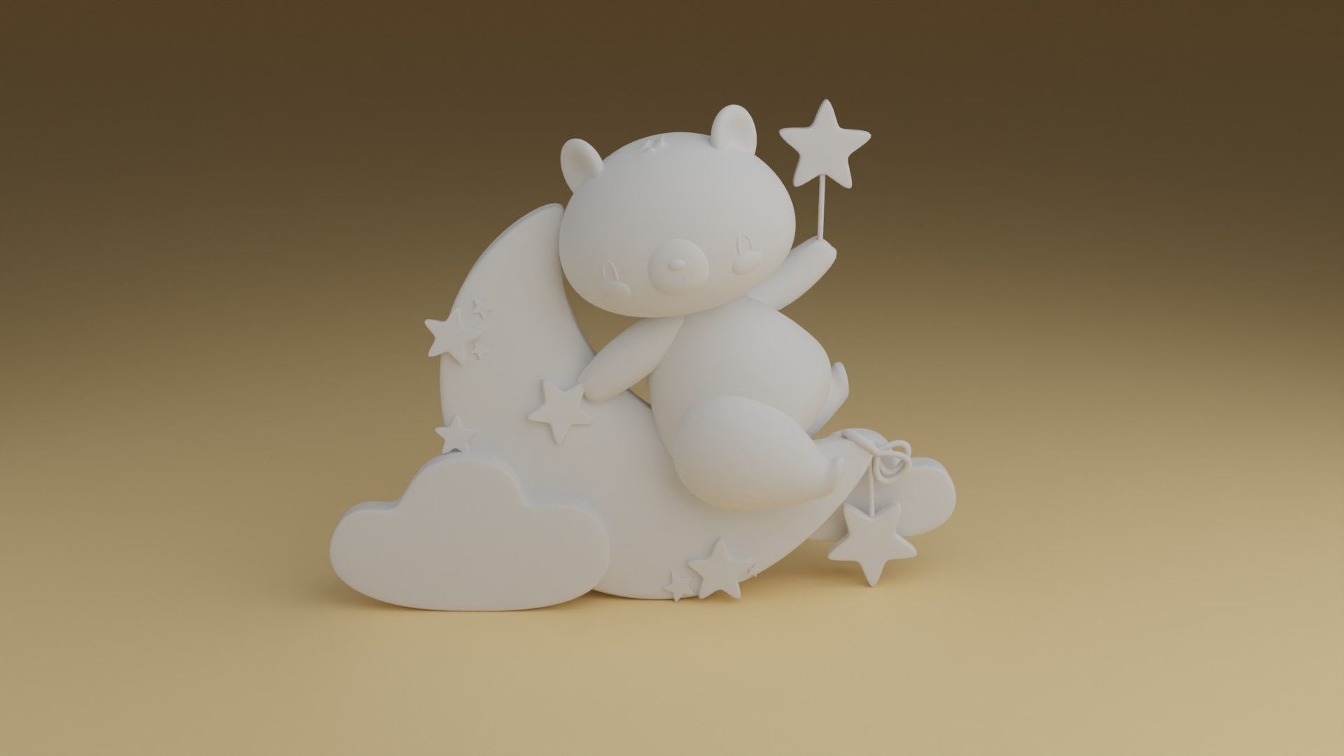 good night teddybear 3D print model_1