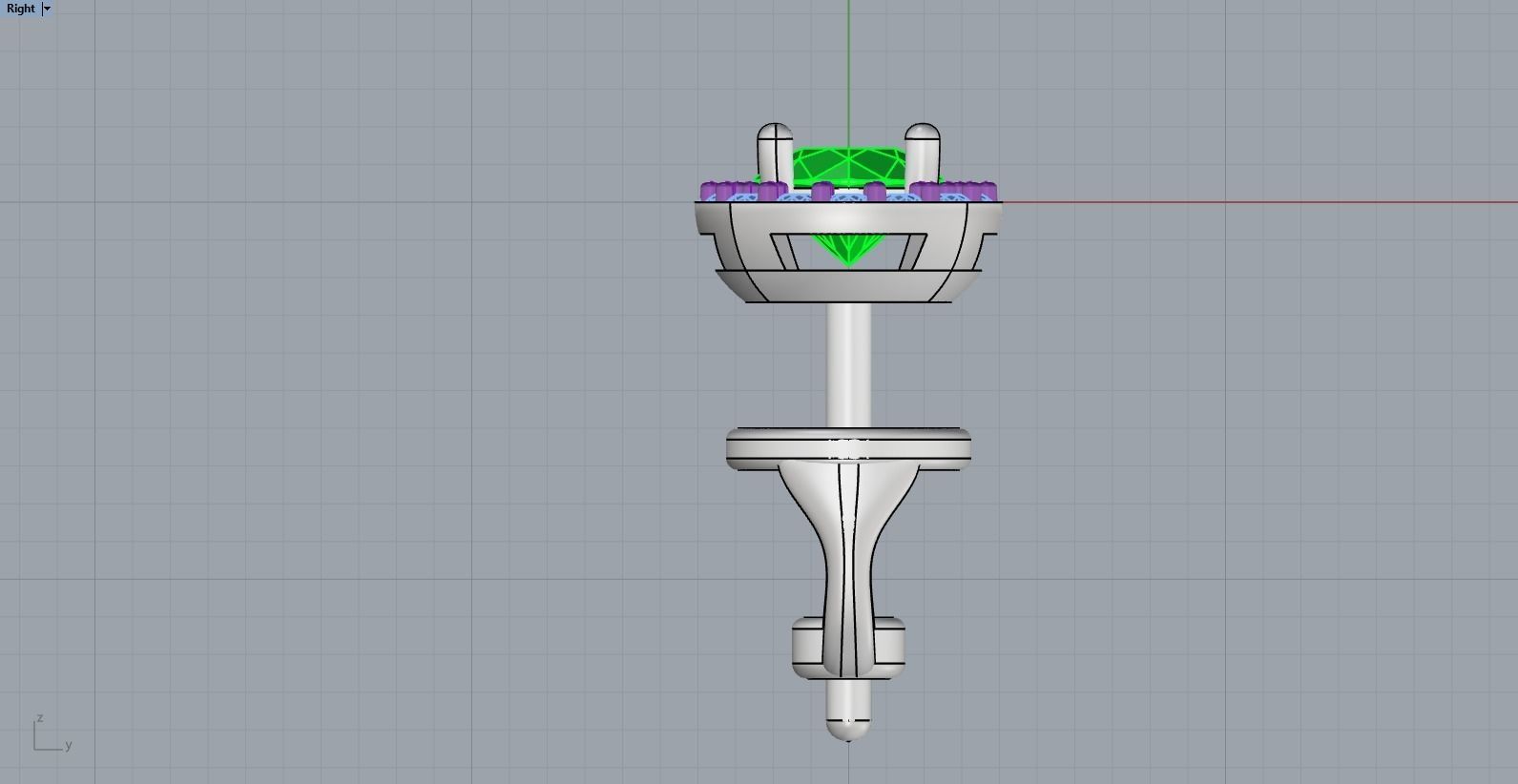 Stud earring model 361 3D print model_10