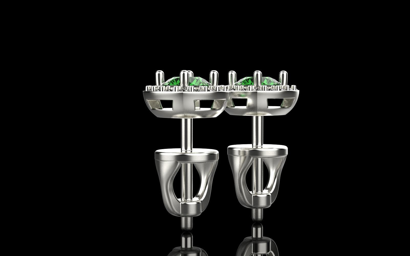 Stud earring model 361 3D print model_30