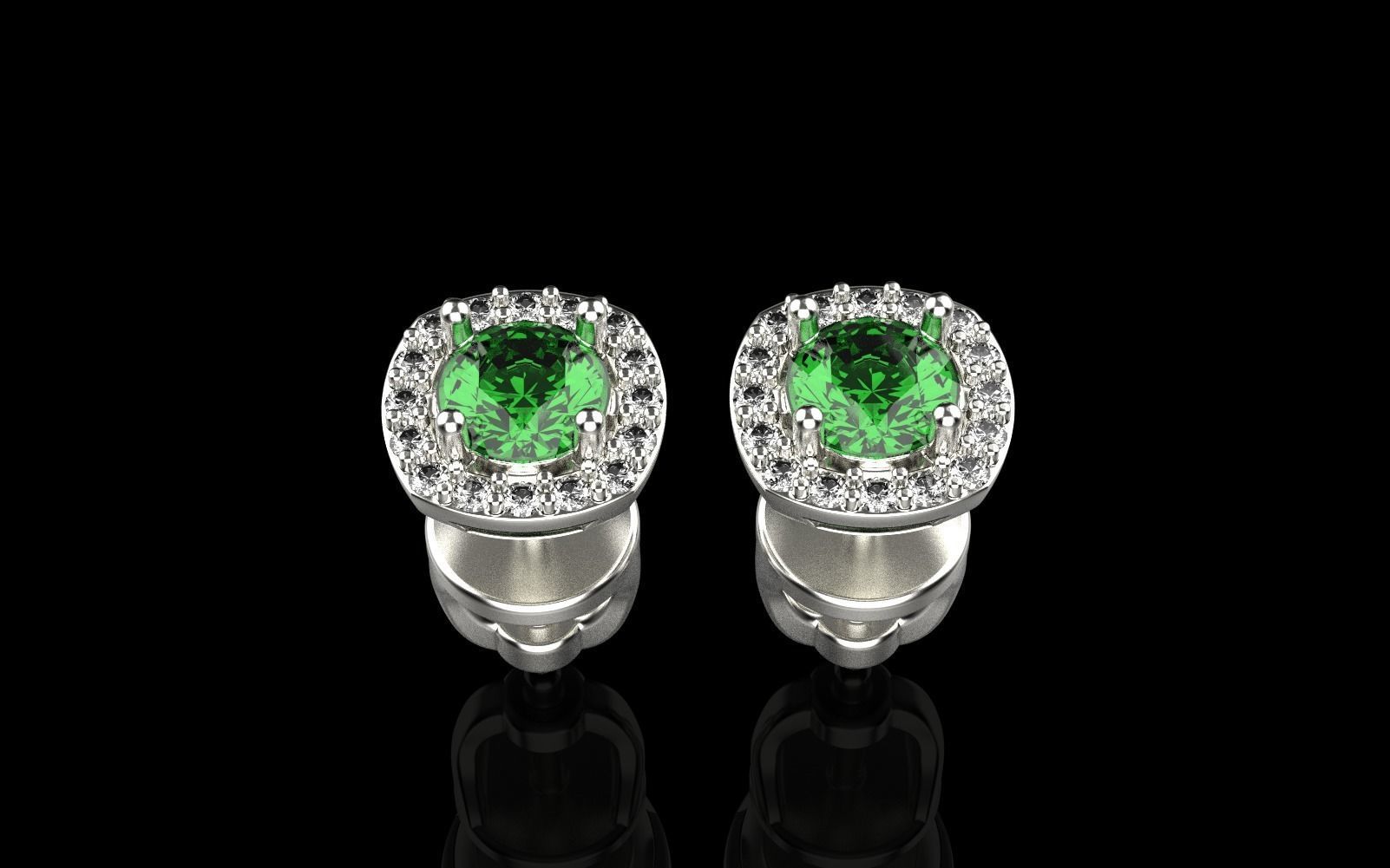 Stud earring model 361 3D print model_16