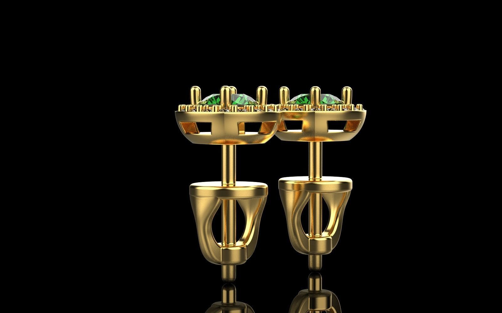 Stud earring model 361 3D print model_25