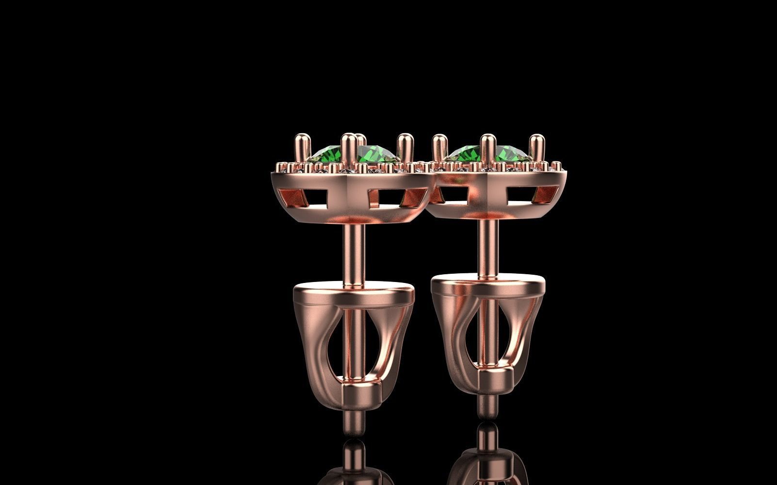 Stud earring model 361 3D print model_28