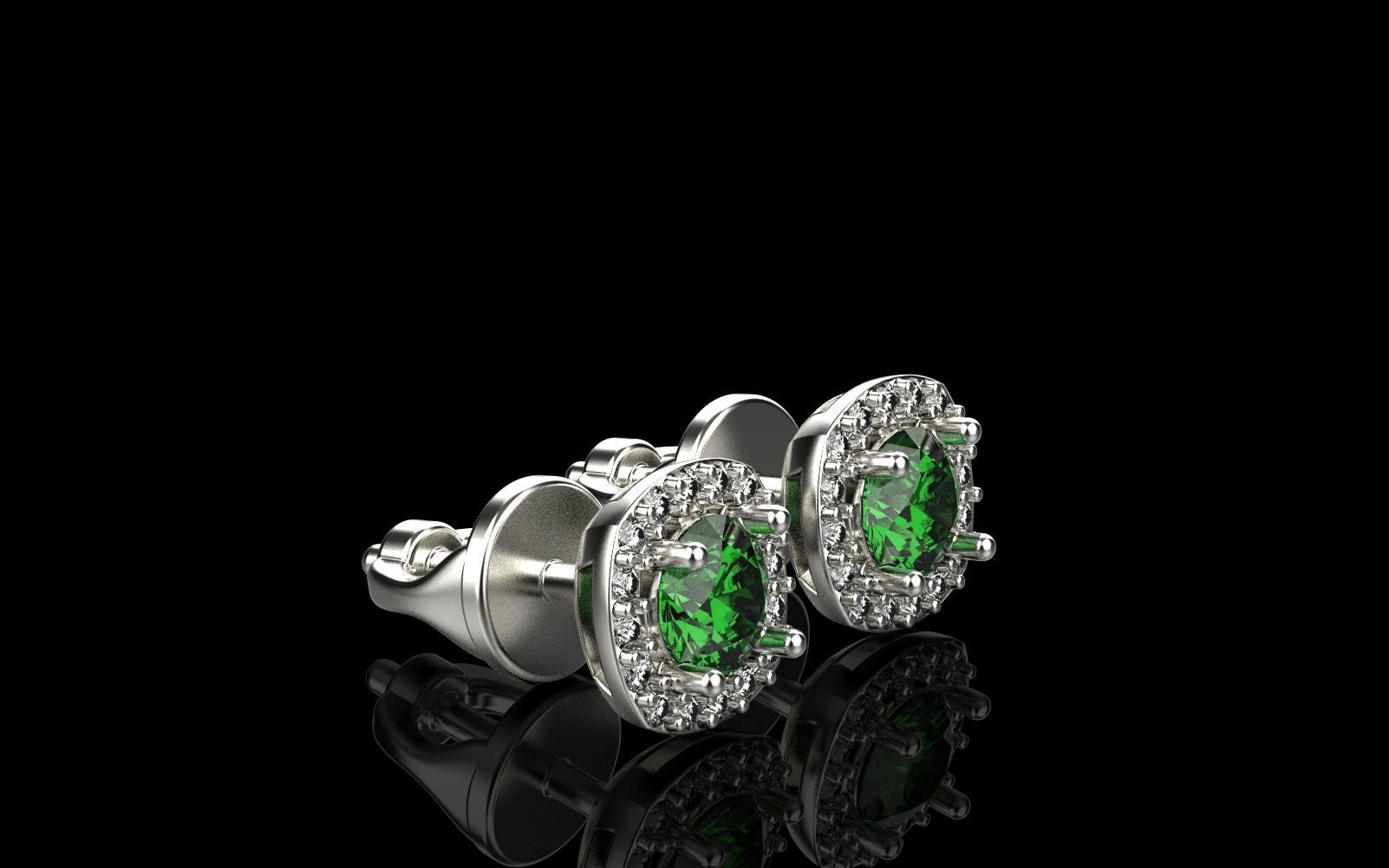 Stud earring model 361 3D print model_37