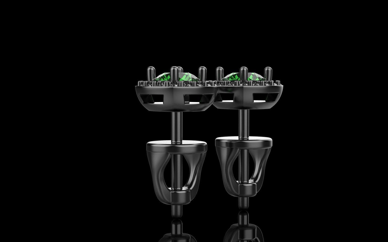 Stud earring model 361 3D print model_29