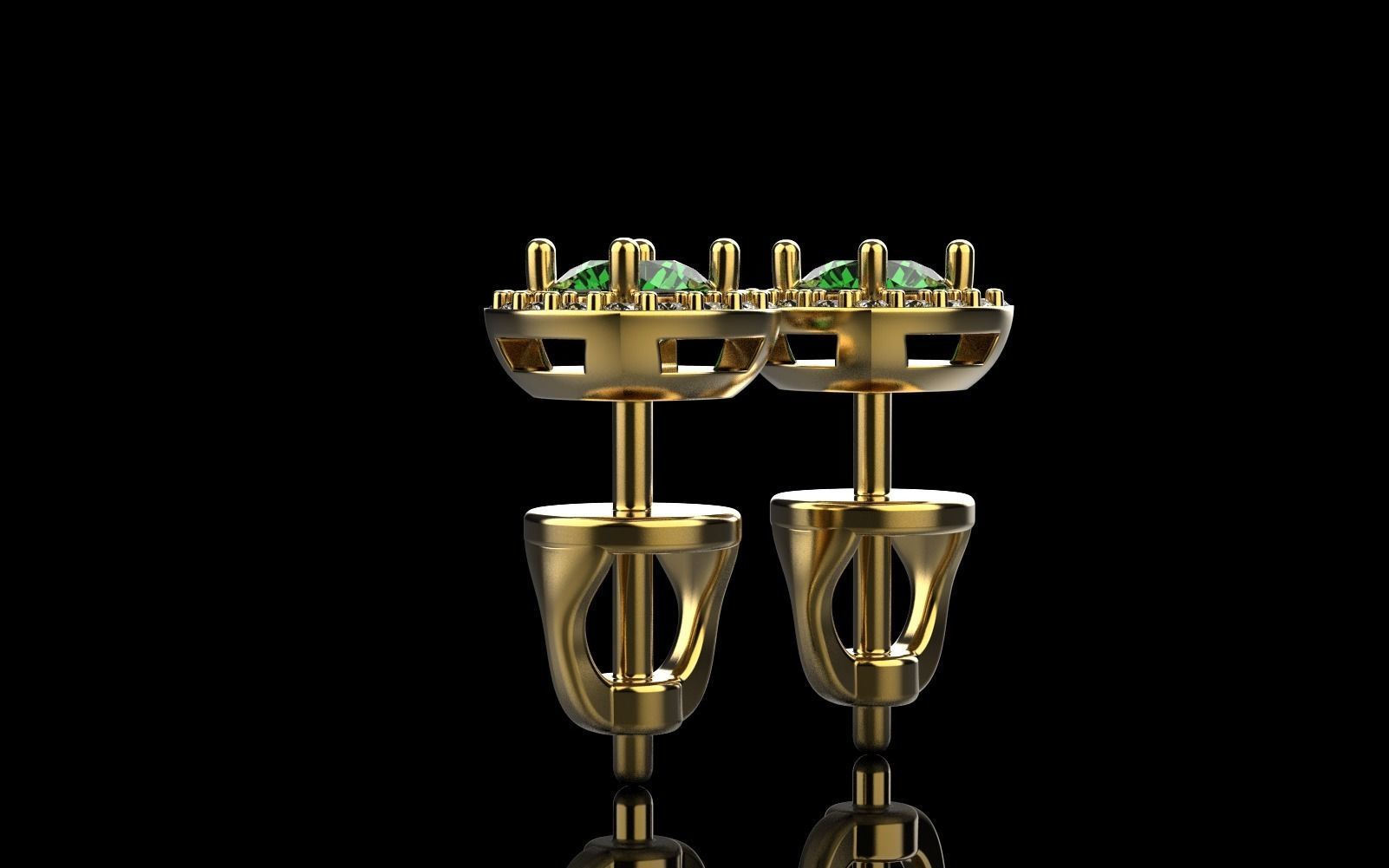 Stud earring model 361 3D print model_31