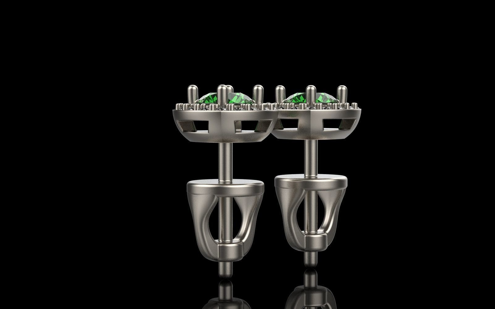 Stud earring model 361 3D print model_27