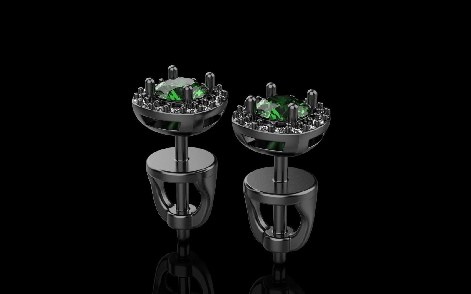 Stud earring model 361 3D print model_22