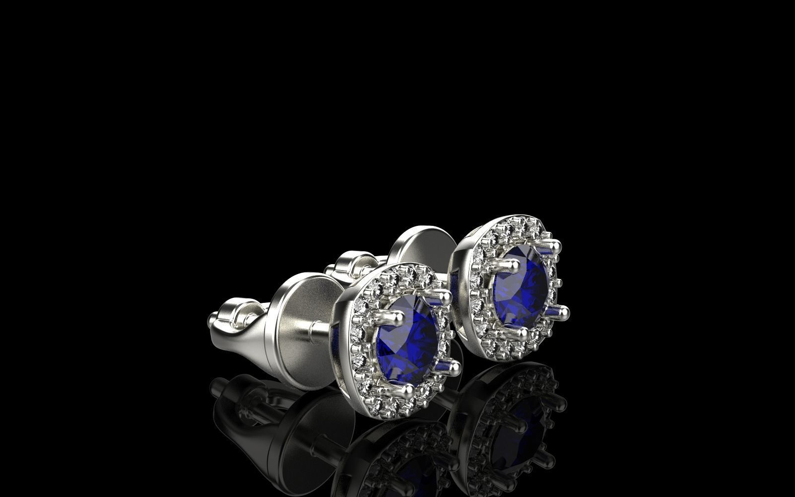 Stud earring model 361 3D print model_35