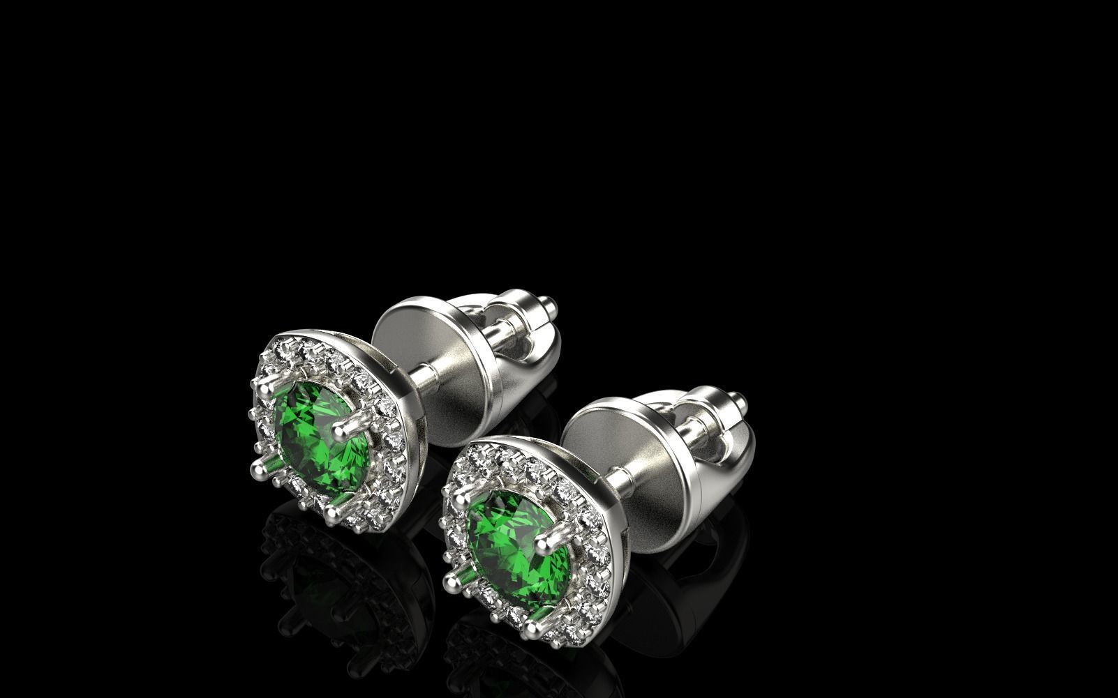 Stud earring model 361 3D print model_1