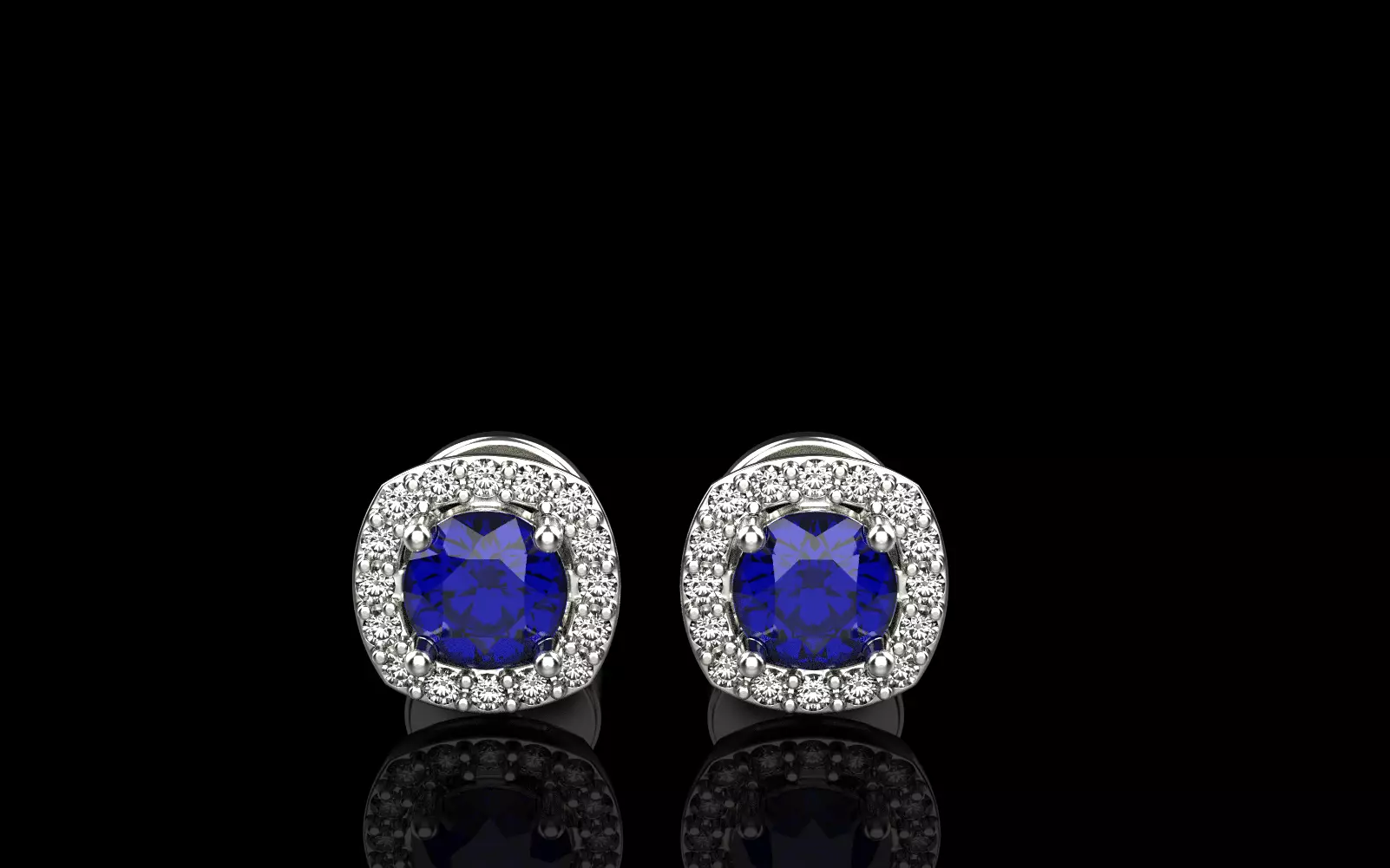 Stud earring model 361 3D print model_0