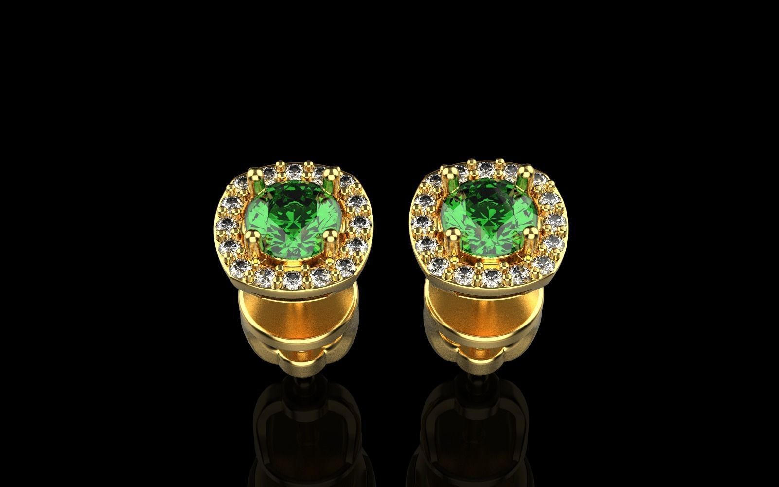 Stud earring model 361 3D print model_12