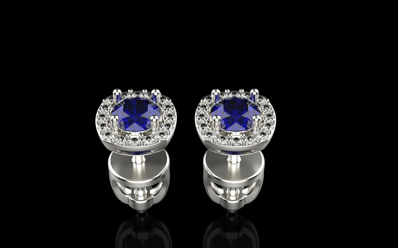 Stud earring model 361 3D print model_32