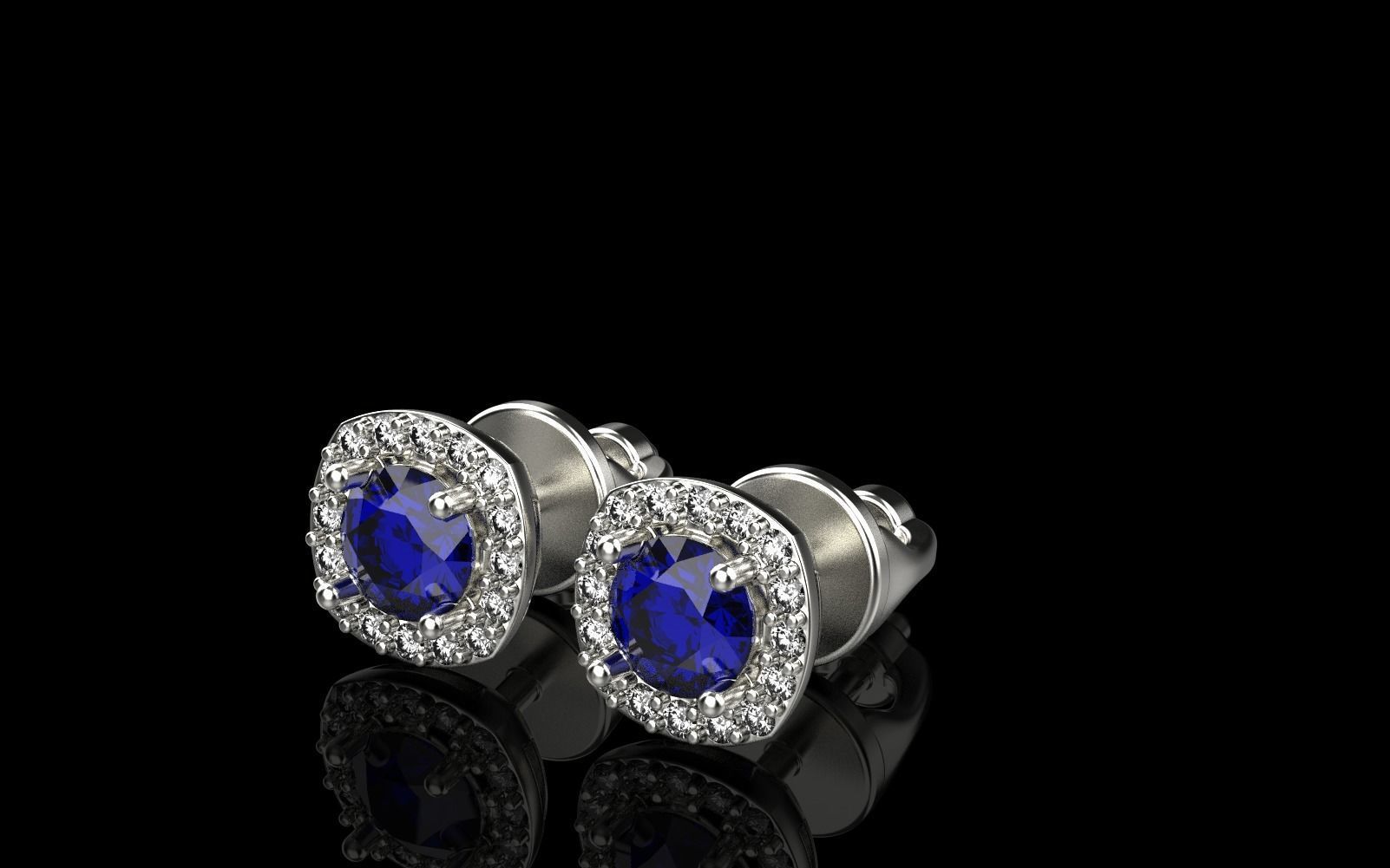 Stud earring model 361 3D print model_33