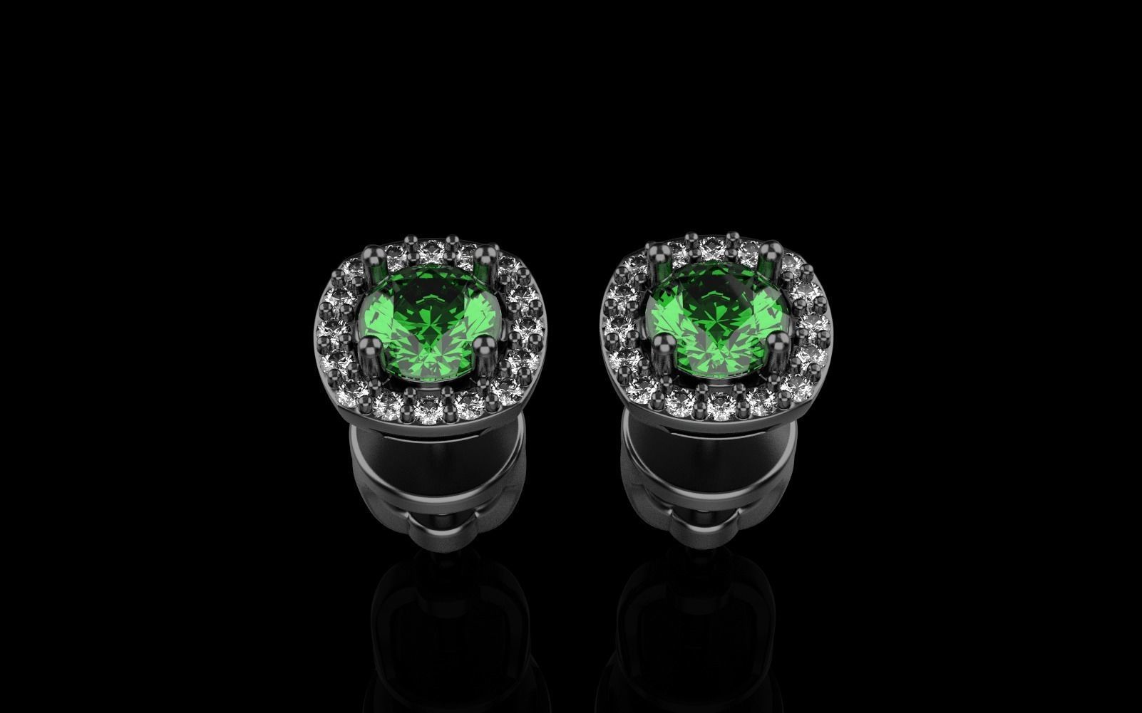 Stud earring model 361 3D print model_15