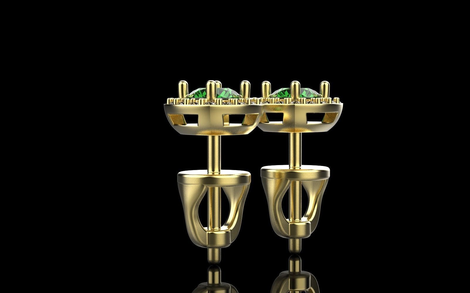 Stud earring model 361 3D print model_26