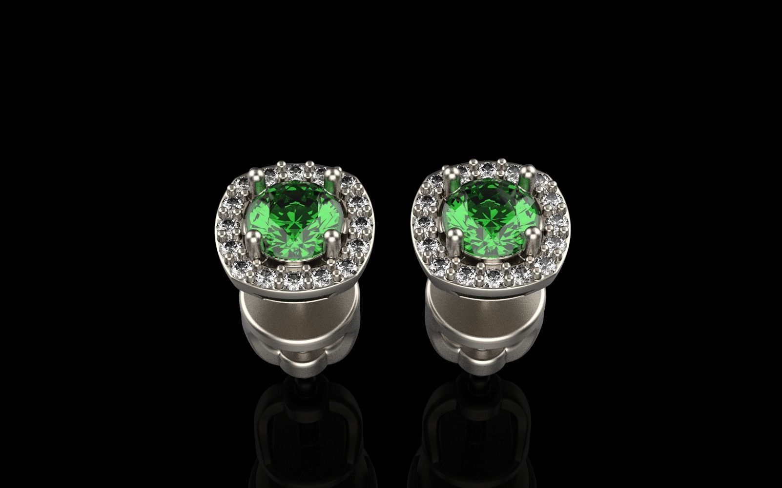 Stud earring model 361 3D print model_13