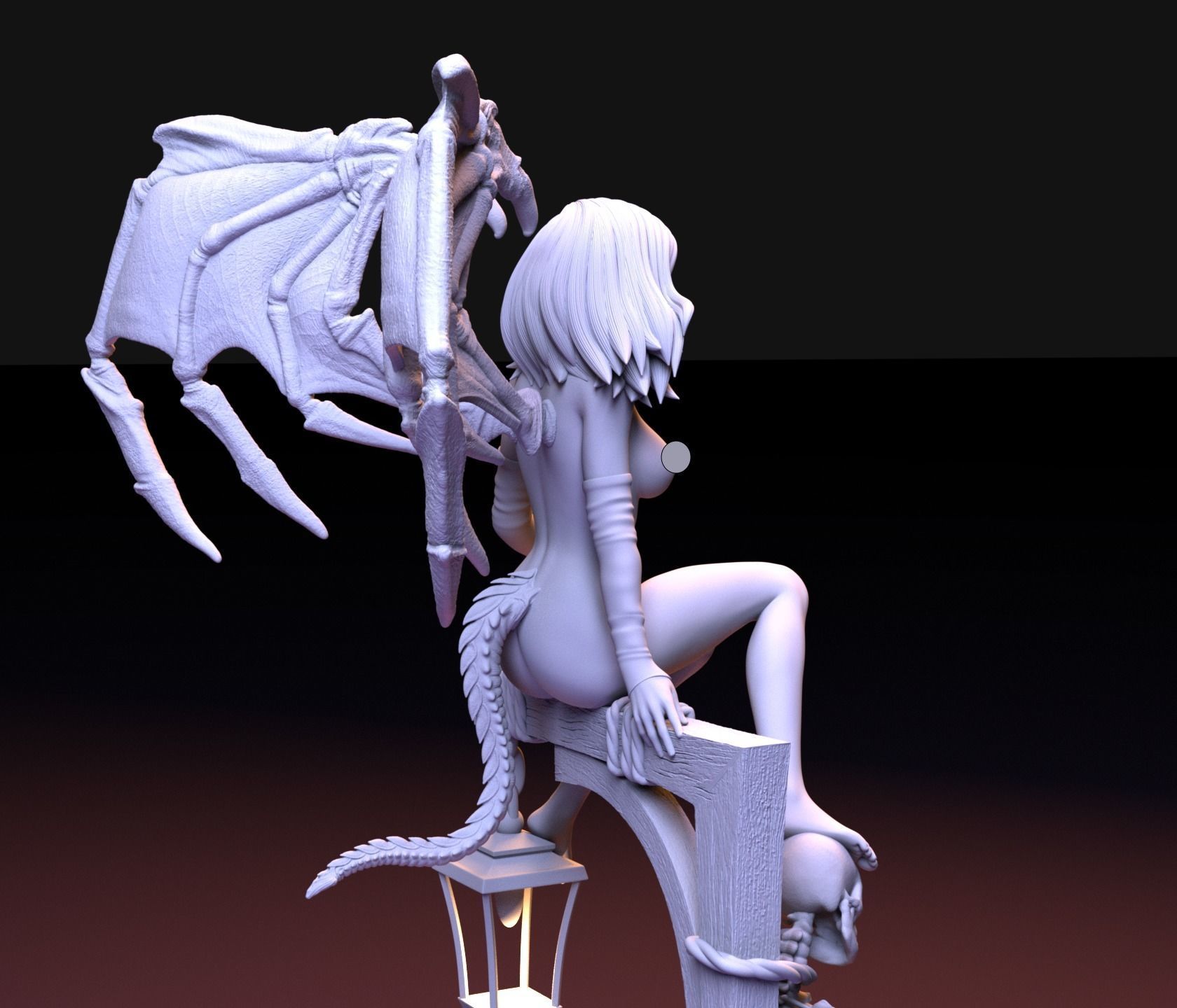 LUCIFER GIRL IN HALLOWEEN NIGHT 3D print model_7