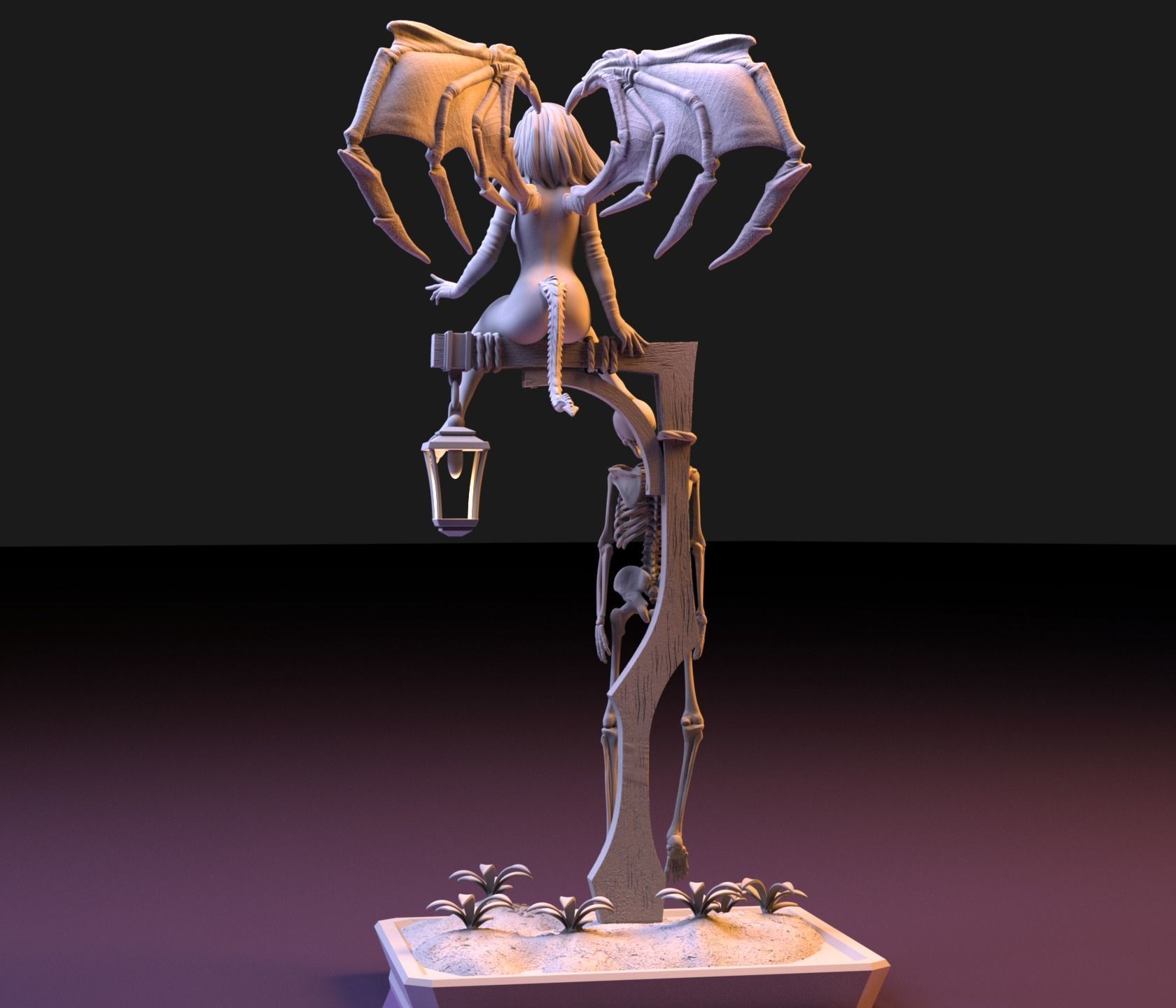 LUCIFER GIRL IN HALLOWEEN NIGHT 3D print model_6