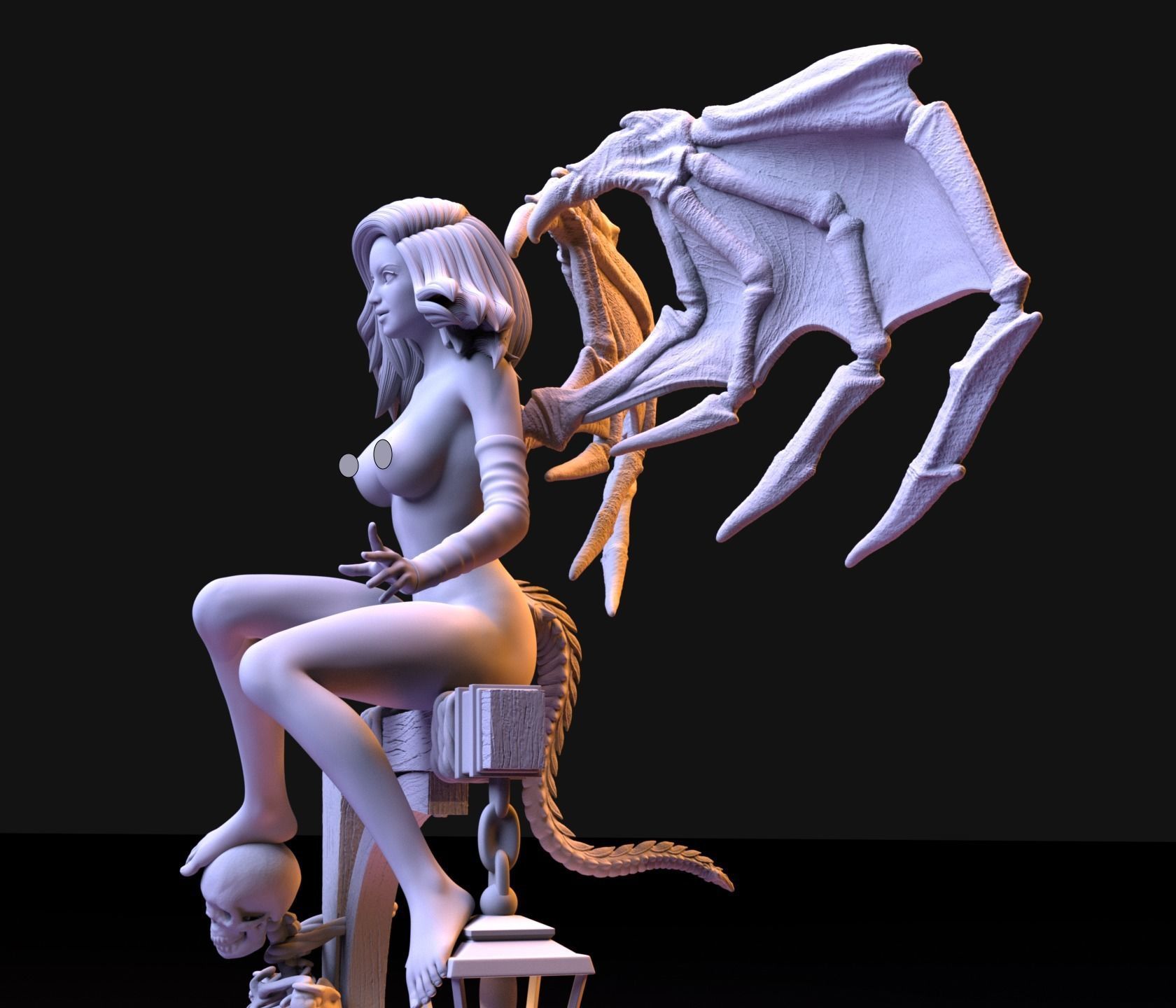 LUCIFER GIRL IN HALLOWEEN NIGHT 3D print model_4