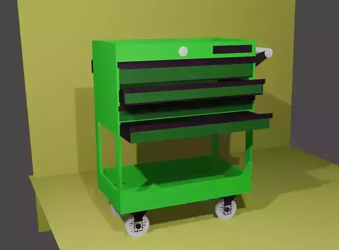 Machanic box and tools 3D model