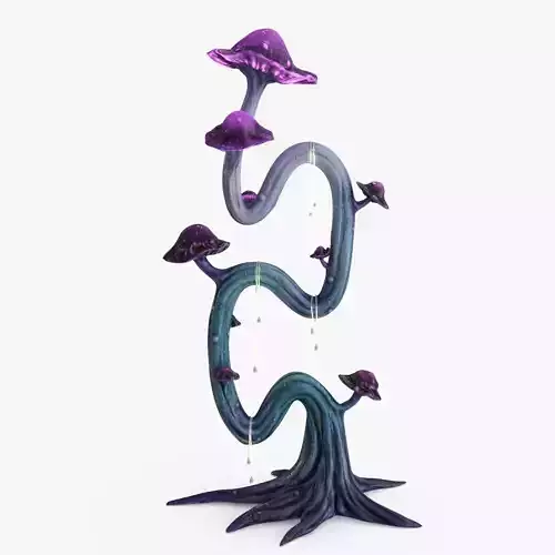 Magic Mushroom Low-poly 3D model