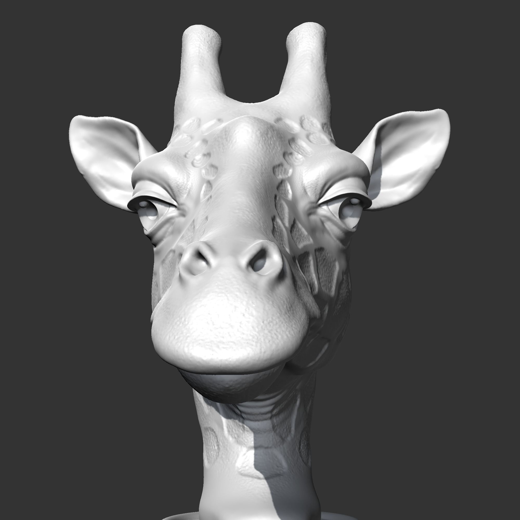 Giraffe Head AM13 3D print model 3D print model_2