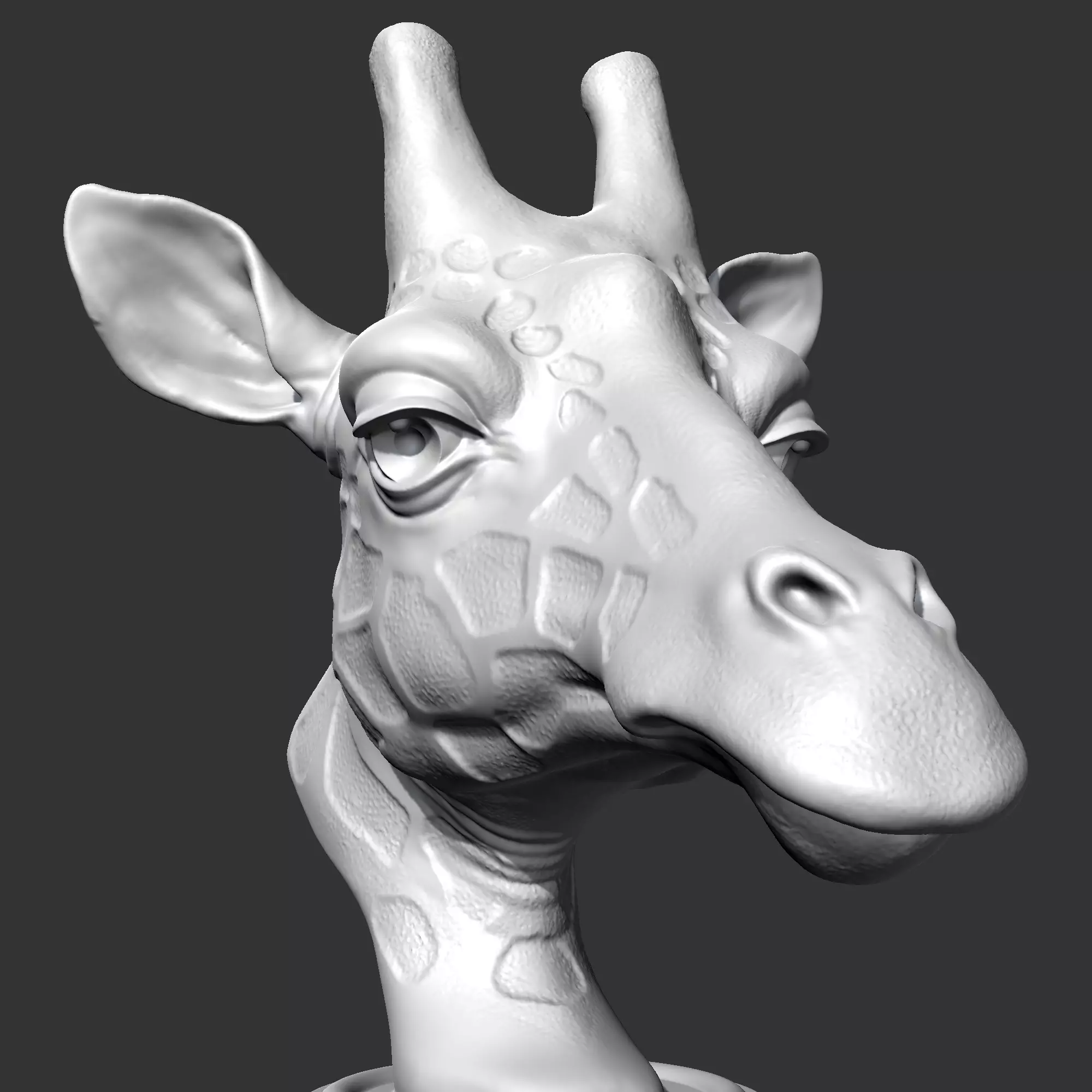 Giraffe Head AM13 3D print model 3D print model_0