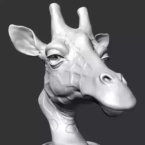 Giraffe Head AM13 3D print model 3D print model
