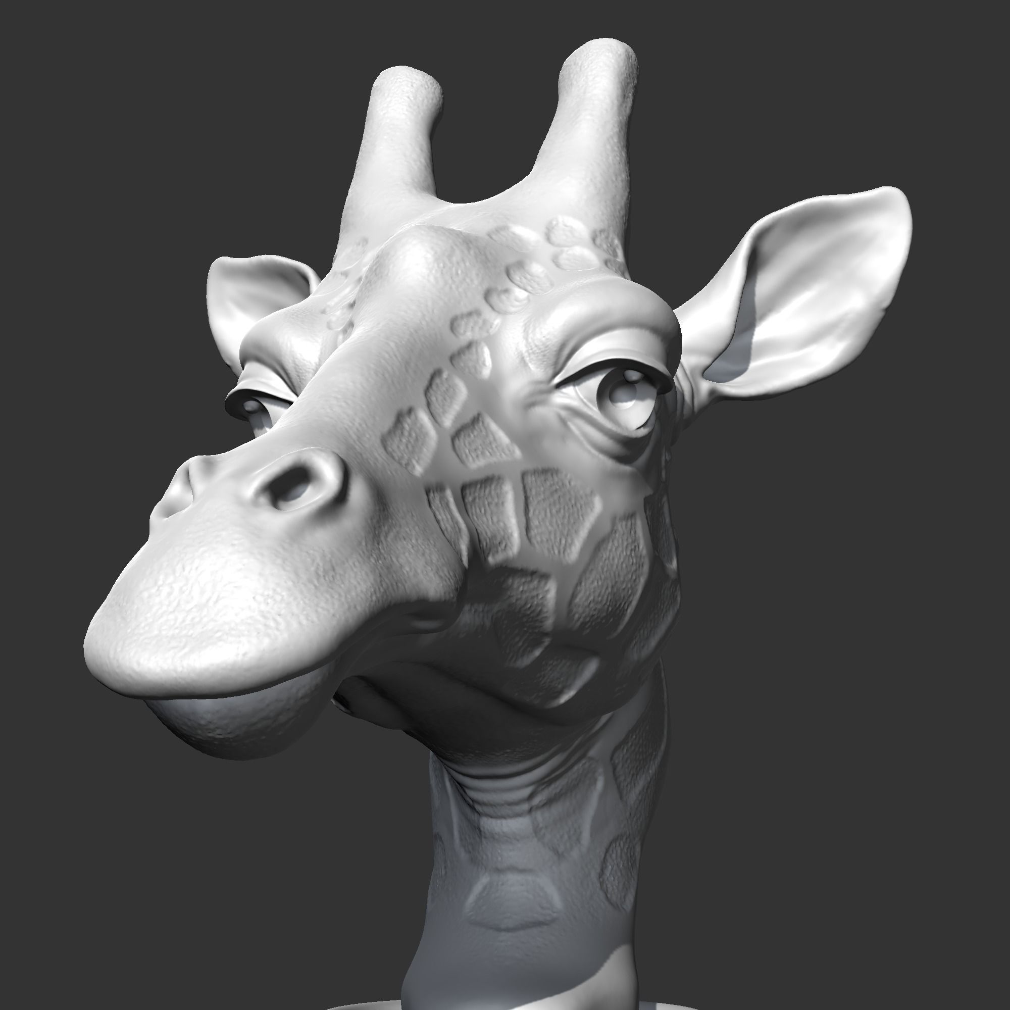 Giraffe Head AM13 3D print model 3D print model_3