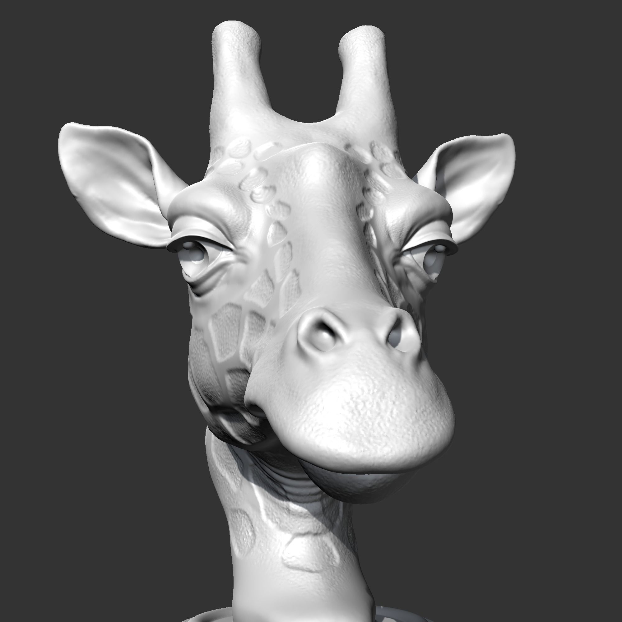 Giraffe Head AM13 3D print model 3D print model_1