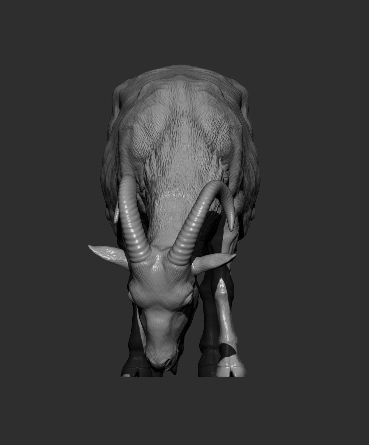 Goat eats  3D print model_6